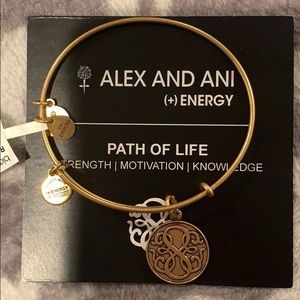 Alex and Ani Path of Life gold charm bracelet